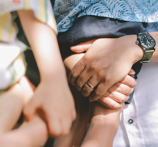Supportive hands, family engagement
